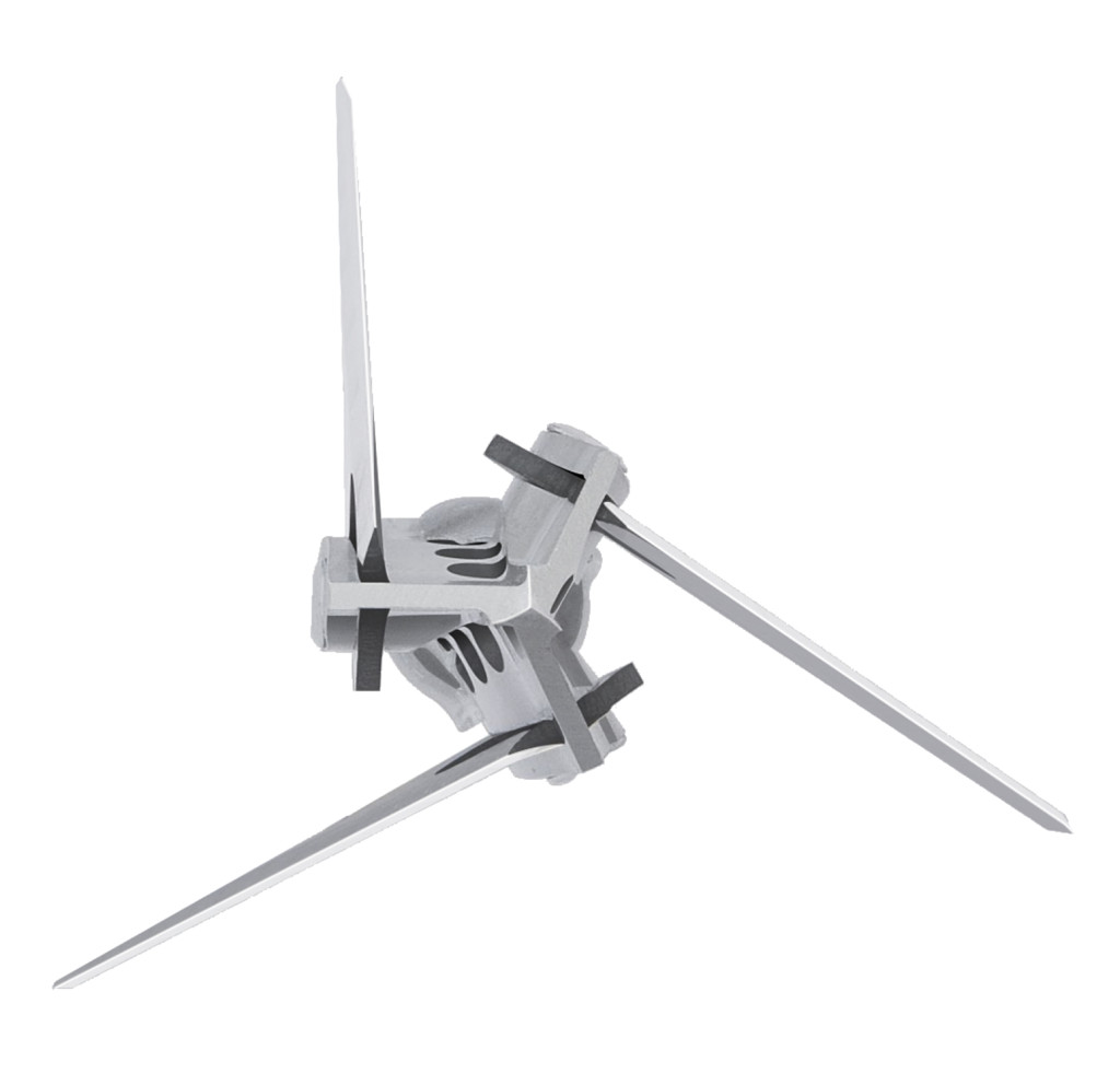 In addition to eliminating blade binding on extraction, the unique Rage 3-Blade Broadhead platform offers six cutting surfaces - three from the tip and three from the blades. What’s more, the single-bevel leading edges of the ferrule induce a rotational force as they move through tissue, allowing the broadhead to “core” its way into big-game vitals.